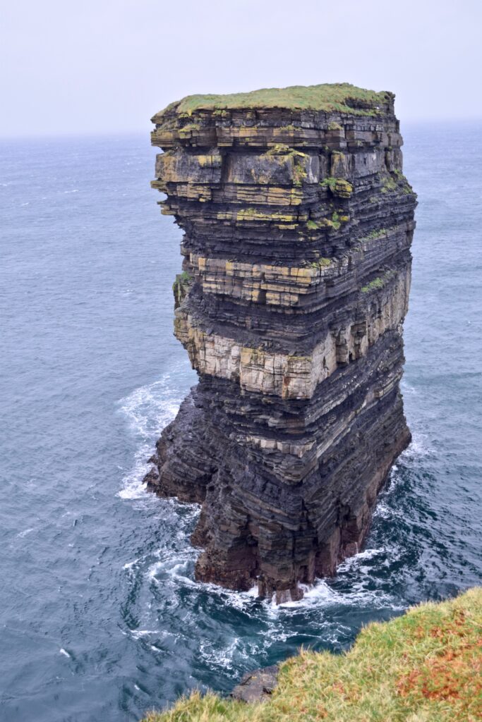 Dun Briste, layered sea stack, Downpatrick Head Ireland