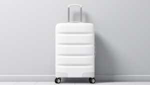 white suitcase