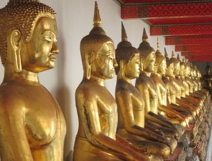 golden Buddas in Thailand