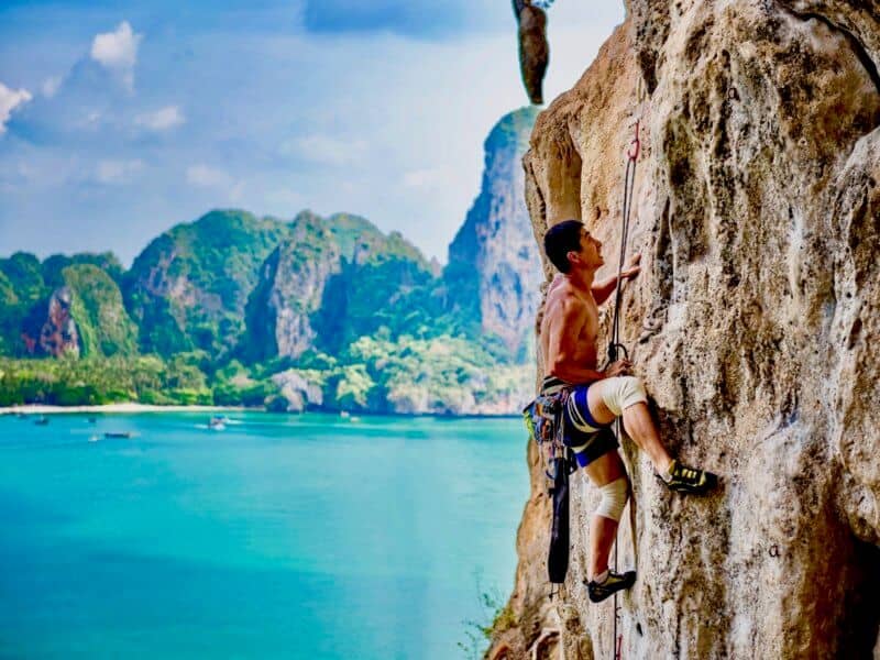 Rock climbing, Railay Beach Thailand