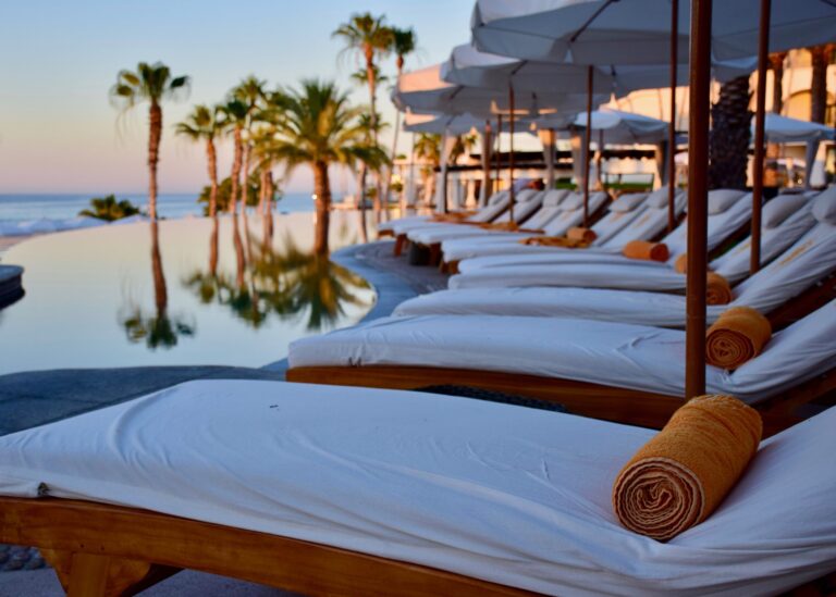 20 Amazing Things to Do in Cabo San Lucas Resorts; :Beach chairs by pool