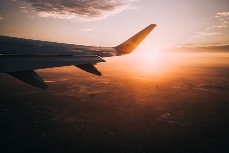 Personally, I think there are too many good restaurants to pay for all-inclusive resorts in Cabo. However, if you are staying along the Corridor or on the Pacific Side of Cabo, and don’t plan on being in Cabo every day then the all-inclusive packages can be a good option.: plane at sunset