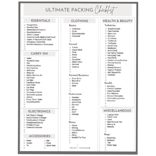 Ultimate Packing Checklist