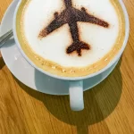 coffee with plane in the cream