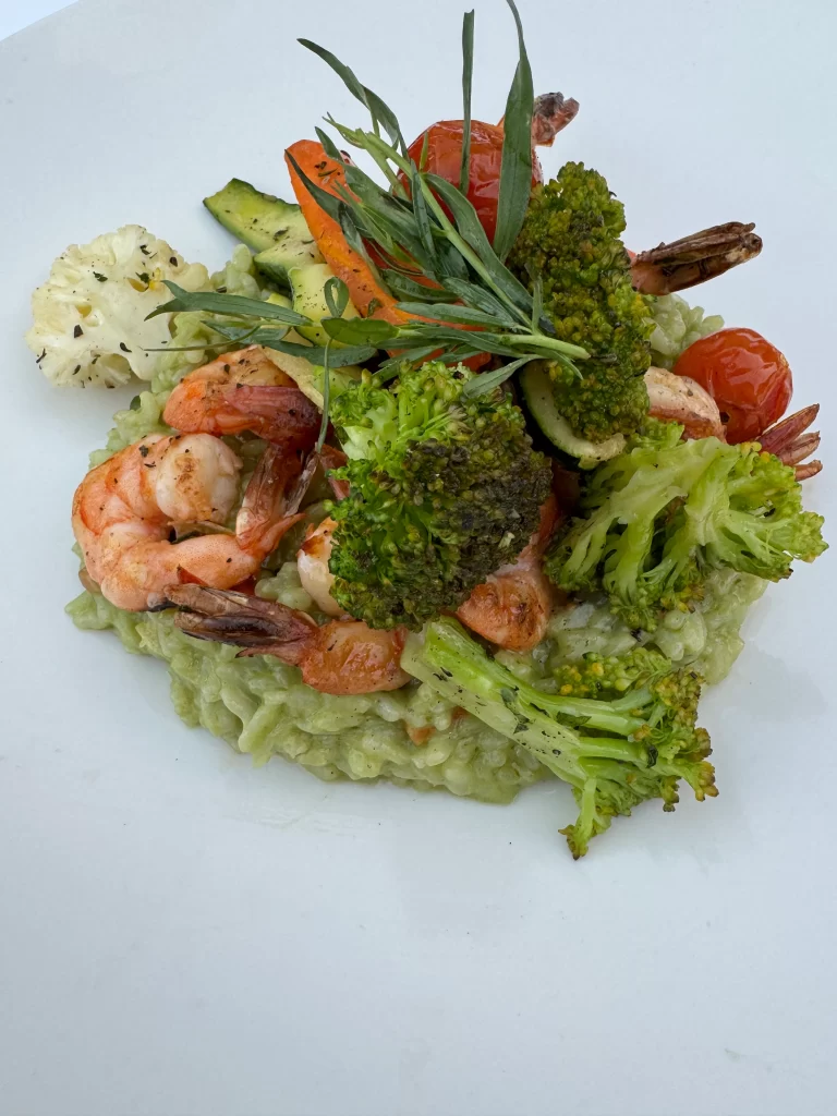 BEST CABO RESTAURANTS: SEAFOOD RISOTTO WITH BROCOLI AND SHRIMP