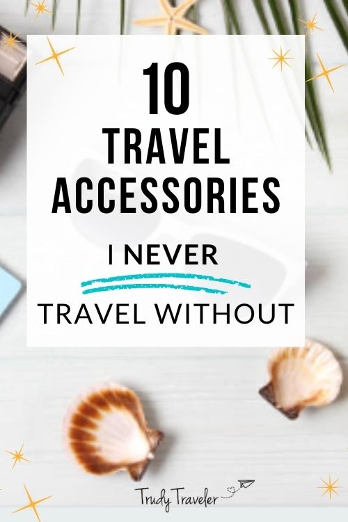 10 TRAVEL ACCESSORIES I NEVER TRAVEL WITHOUT:shells on a white surface