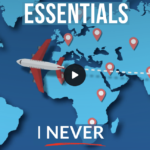 10 TRAVEL GEAR ESSENTIALS I NEVER TRAVEL WITHOUT - plane icon flying over a map