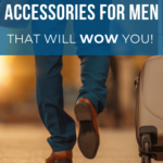 10 Coolest Travel Accessories for Men That Will Wow You: man walking with rolling luggage
